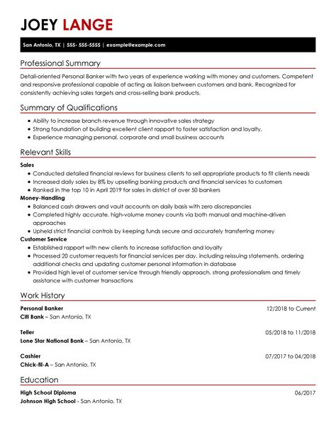 Key skills finance resume